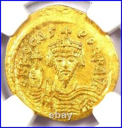 Byzantine Phocas AV Solidus Gold Coin 602-610 AD Certified NGC Choice AU
