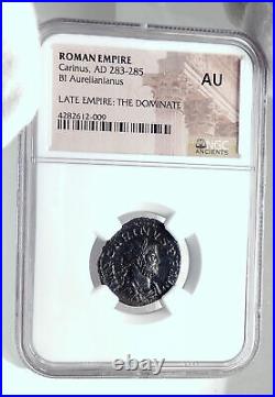 CARINUS Authentic Ancient Lugdunum 283AD Roman Coin VICTORY NGC Certified i81624