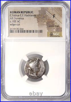 CYBELE/Victory in Galloping 2-Horse Chariot. Fabia 15. NGC Certified Roman Coin