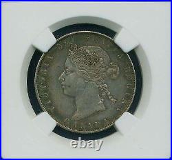 Canada Victoria 1870 L. C. W. 50 Cents Silver Coin, Certified Ngc Xf Details