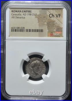 Caracalla, Ad 198 217, Ar Denarius, Ngc Certified -26