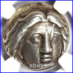 Caria Rhodes AR Tetradrachm Silver Helios Coin 316-305 BC Certified NGC VF
