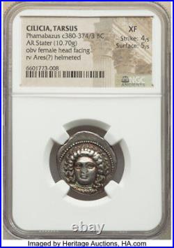 Cilicia Tarsus Pharnabazus AR Silver Stater Coin 380-374 BC Certified NGC XF