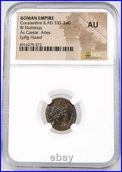 Constantine II Epfig Hoard RIC R5 EXTREMELY RARE! NGC Certified AU Coin Soldiers