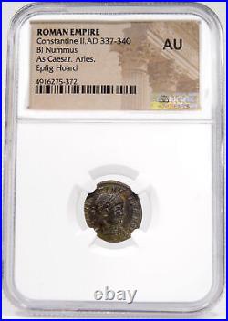 Constantine II Epfig Hoard RIC R5 EXTREMELY RARE! NGC Certified AU Coin Soldiers