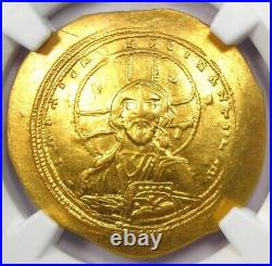 Constantine IX AV Nomisma Gold Christ Coin 1042-55 AD Certified NGC Choice XF