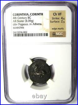Corinthia Corinth AR Stater Pegasus Athena Coin 300 BC Certified NGC Choice VF