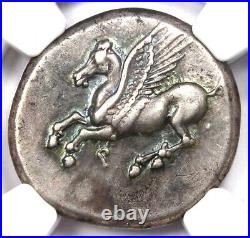 Corinthia Corinth AR Stater Pegasus Athena Coin 300 BC Certified NGC XF (EF)