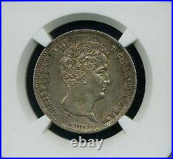 Denmark Christian VIII 1842-fk-vs Rigsbankdaler Silver Coin Certified Ngc Au58