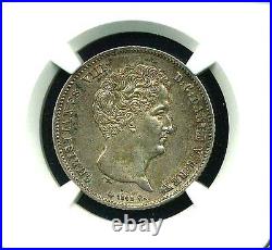 Denmark Christian VIII 1842-fk-vs Rigsbankdaler Silver Coin Certified Ngc Au58