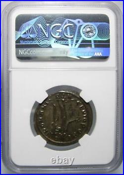 Diocletian (284-305 AD) Silvered Follis, Genius, Certified NGC Ch XF