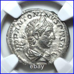 Elagabalus, Ad 218-222, Ar Denarius, Ngc Certified- Au, -159