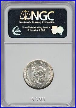 England Edward VII 1908 1 Shilling Silver Coin, Uncirculated Certified Ngc Ms-61