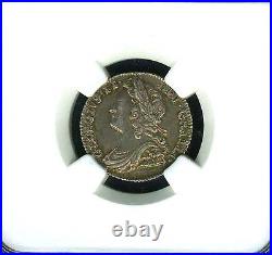 England George II 1741 Sixpence Coin, Almost Uncirculated, Certified Ngc Au-53