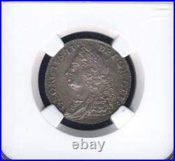 England George II 1758 1 Shilling Silver Coin, Certified By Ngc Ms62