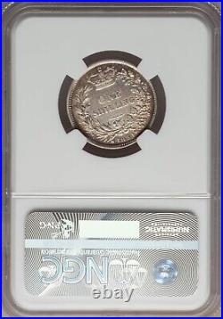 England William IV 1834 1 Shilling Coin, Ngc Certified Almost Uncirculated, Au55