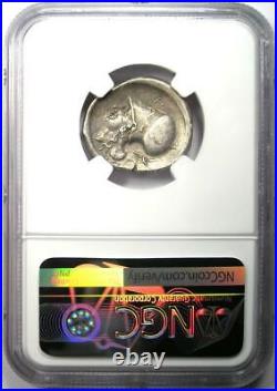 Epirus Ambracia AR Stater Pegasus & Athena Silver Coin 404 BC Certified NGC AU