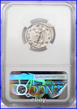 GORDIAN III Rare Antioch mint NGC Certified AU. Victory Roman Double Denarius