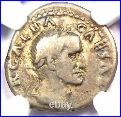 Galba AR Denarius Silver Ancient Roman Coin 68-69 AD Certified NGC Choice Fine