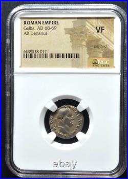 Galba, Ad 68-69, Ar Denarius, Ngc Certified, (242)