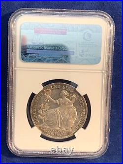 German States-bavaria 1871 Taler Choice Uncirculated Ngc Certified Ms62