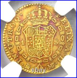 Gold 1791 Spain Charles IV Escudo Gold Coin 1E Certified NGC VF20 Rare