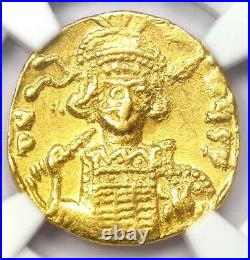Gold Constantine IV Pogonatus AV Solidus Gold Coin 668-685 AD Certified NGC AU