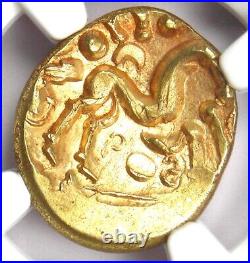 Gold Gaul Ambiani AV Stater Gold Horse Coin 50 BC Certified NGC AU Rare