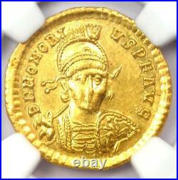 Gold Honorius AV Solidus Gold Roman Coin 393-423 AD Certified NGC AU