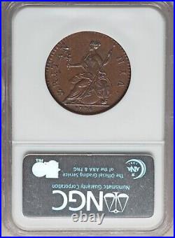 Great Britain George III 1774 Half Penny, Uncirculated, Ngc Certified Ms64-bn