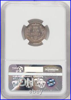 Great Britain Victoria 1880 Sixpence Uncirculated Silver Coin Ngc Certified Ms62