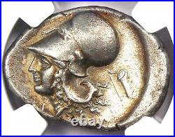 Greek Corinth AR Stater Pegasus & Athena Silver Coin 300 BC Certified NGC AU