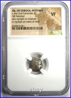 Greek Euboea Histiaea AR Tetrobol Silver Coin 200 BC. Certified NGC VF