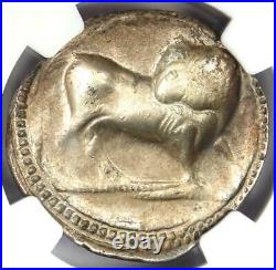 Greek Lucania Sybaris AR Stater Bull Coin 550 BC. Certified NGC Choice VF