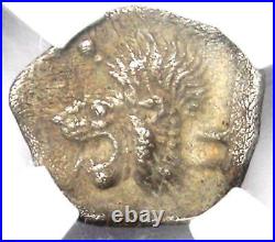 Greek Mysia Cyzicus AR Hemiobol Lion Boar Coin 400 BC. Certified NGC Choice XF