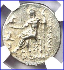 Greek Thrace Lysimachus Alexander AR Drachm Coin 305-281 BC Certified NGC XF