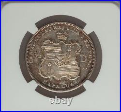 Hawaii Kalakaua I 1883 Half-dollar Coin Almost Uncirculated, Certified Ngc Au55