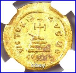 Heraclius AV Solidus Gold Byzantine Coin 610-641 AD Certified NGC MS (UNC)