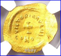 Heraclius Gold AV Tremissis Gold Byzantine Coin 610 AD Certified NGC Choice AU