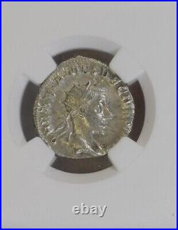 Herennius Etruscus, as Caesar (AD 251) AR Double Denarius NGC XF. Certified