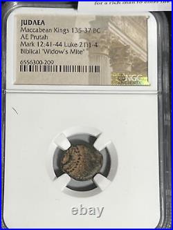 Holy Judaea Set. NGC Certified 135BC-62AD 3 Historical Biblical Coins. Box X226
