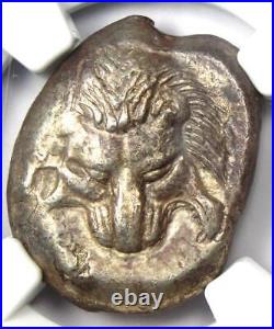 Ionia Samos Lion AR Tetradrachm Silver Coin 400 BC Certified NGC Choice XF