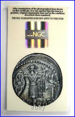Julius Caesar AR Denarius Coin (48 BC, Female Head) Certified NGC XF (EF)