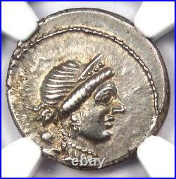 Julius Caesar AR Denarius Silver Venus Coin 46 BC Certified NGC Choice XF (EF)