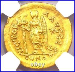Leo I AV Solidus Gold Roman Coin 457-474 AD Certified NGC Choice AU Rare