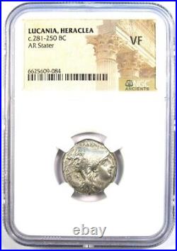 Lucania Heraclea AR Stater Silver Coin 281-250 BC Certified NGC VF
