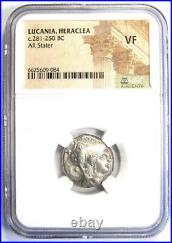 Lucania Heraclea AR Stater Silver Coin 281-250 BC Certified NGC VF