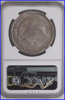 MEXICO ZACATECAS MINT 1842-ZsOM 8 REALES SILVER COIN, NGC CERTIFIED AU-55