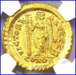 Marcian Gold AV Solidus Gold Roman Coin 450-457 AD Certified NGC MS (UNC)