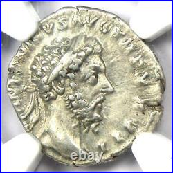 Marcus Aurelius AR Denarius Silver Roman Coin 161-180 AD Certified NGC XF (EF)
